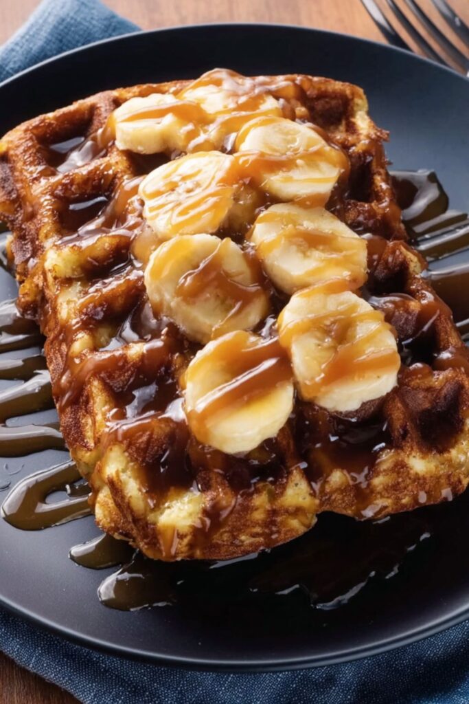 Bobby Flay Banana Bread Waffles with Bananas Foster Sauce Recipe