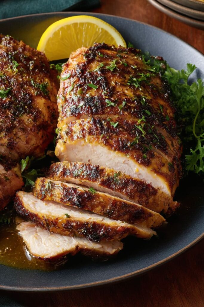 Bobby Flay Brined Turkey Breast with Spanish Spice Rub and Sour Orange Sauce Recipe