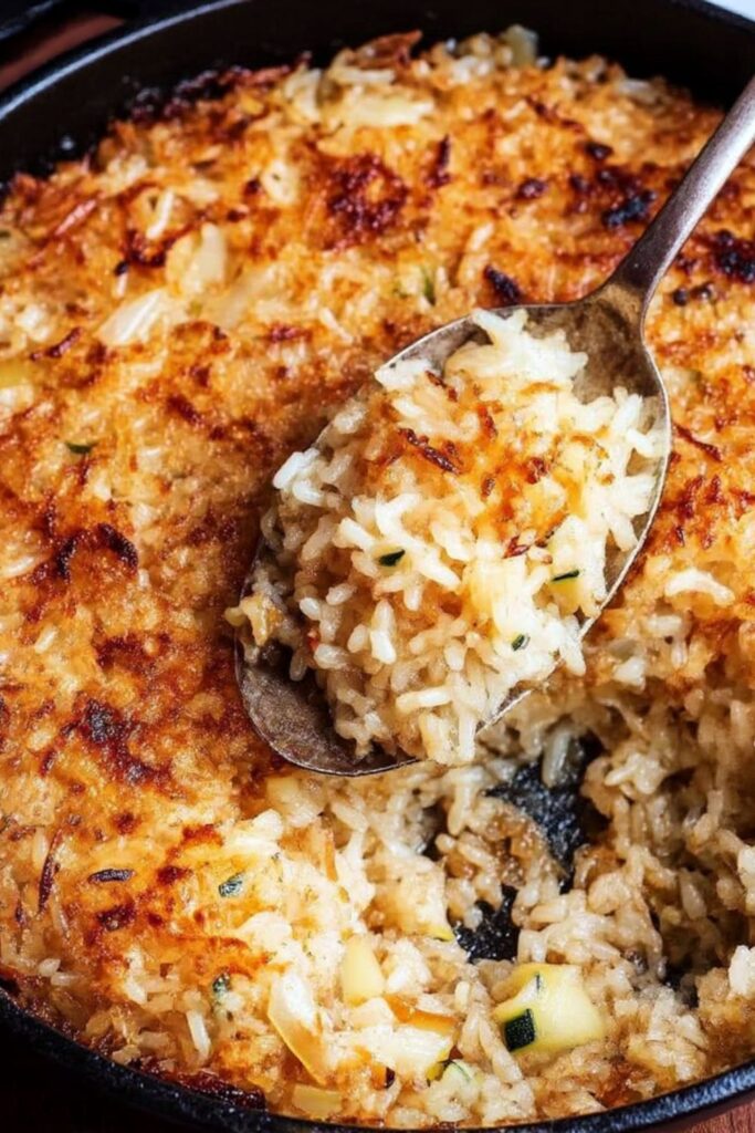 Bobby Flay Crispy Rice with Zucchini and Feta Recipe