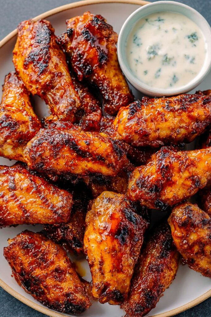 Bobby Flay Grilled Chicken Wings with Chipotle Hot Sauce Recipe
