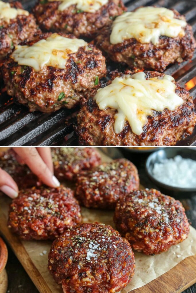Bobby Flay Hamburger with Double Cheddar Cheese, Grilled Vidalia Onion and Horseradish Mustard Recipe