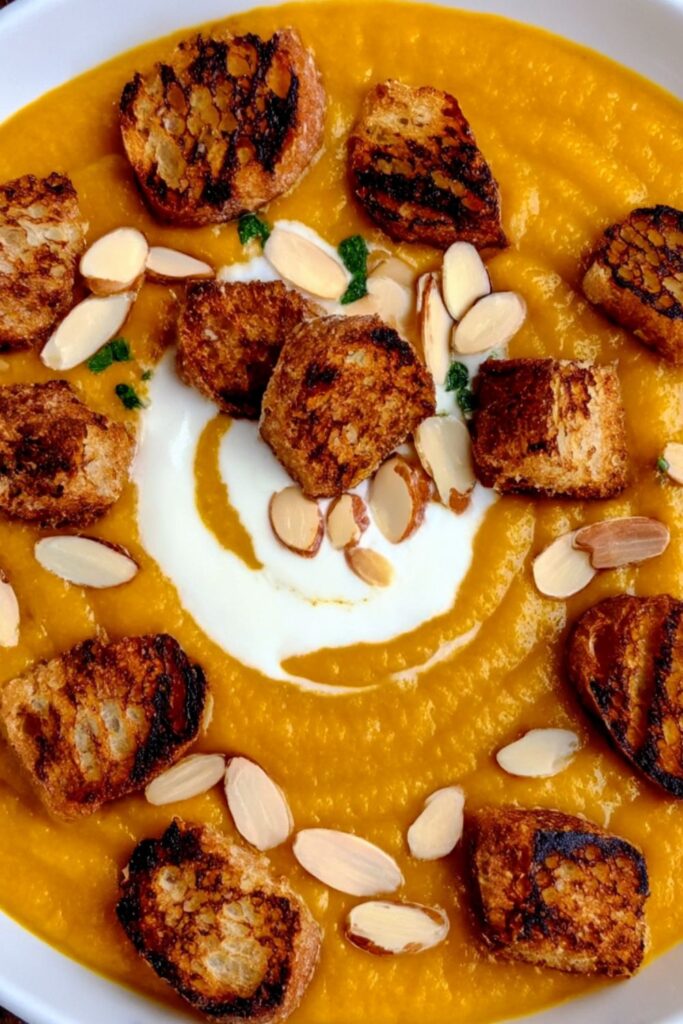 Bobby Flay Roasted Butternut Squash and Saffron Soup Recipe