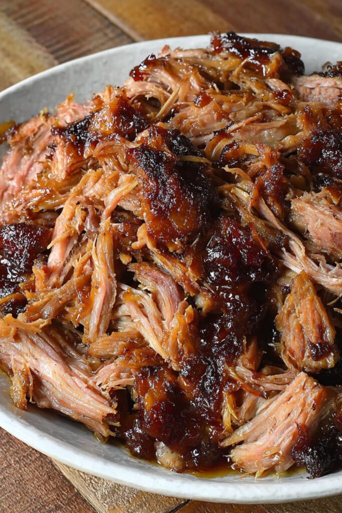 Bobby Flay Slow Smoked Pork Shoulder with Napa Cabbage Slaw and Queso Fresco Recipe