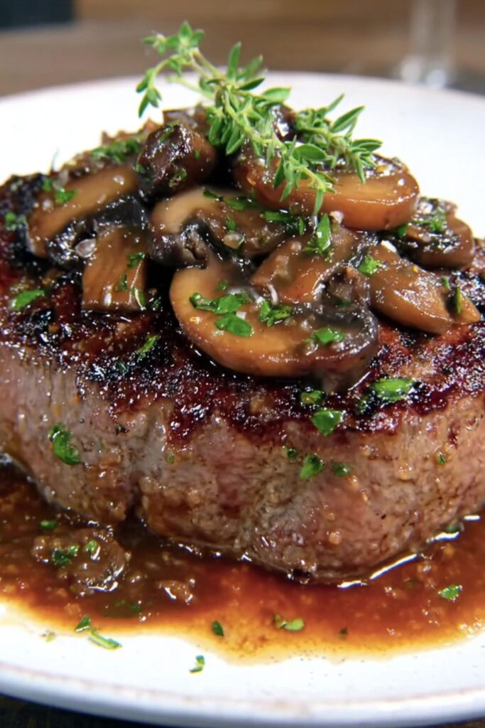 Bobby Flay Tenderloin of Beef in Mushroom, Mustard and Red Wine Sauce Recipe