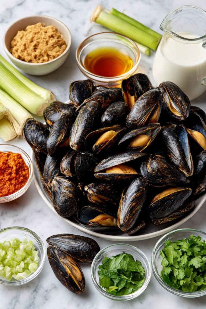 Bobby Flay Thai Red Curry Mussels