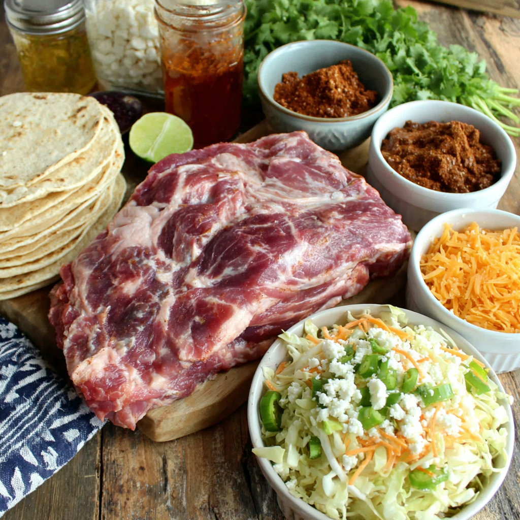 Bobby Flay Slow Smoked Pork Shoulder with Napa Cabbage Slaw and Queso Fresco Recipe