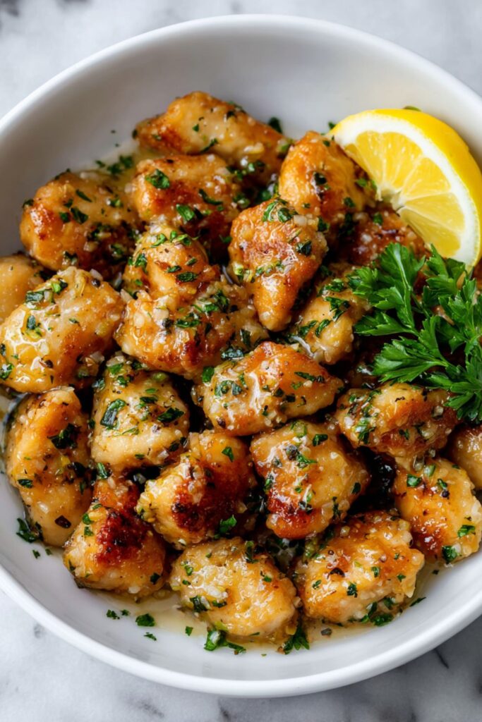 Bobby Flay Lemon Garlic Chicken Bites Recipe