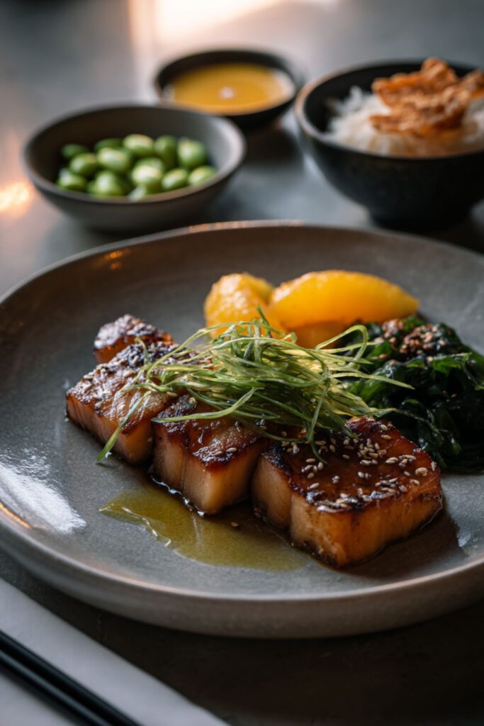 Bobby Flay Seared Tuna, Yellowtail and Salmon with Three Dipping Sauces Recipe