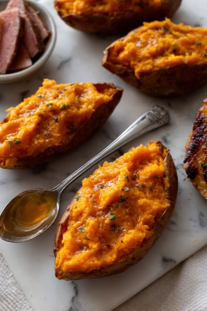 Bobby Flay Twice Baked Sweet Potatoes Recipe