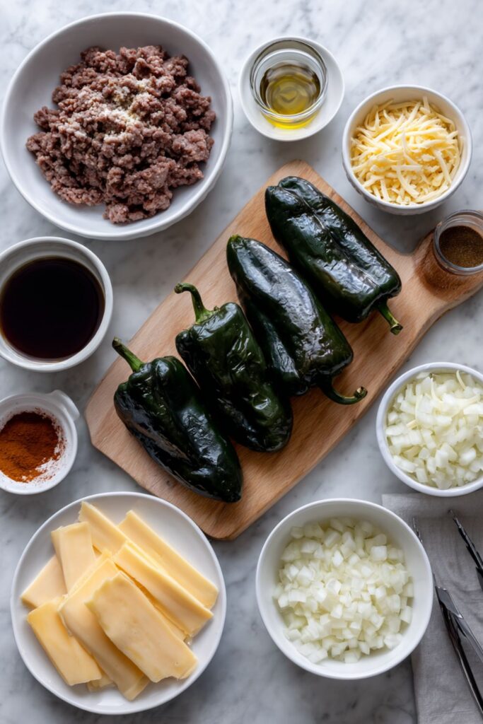 Bobby Flay Stuffed Poblano Peppers Recipe