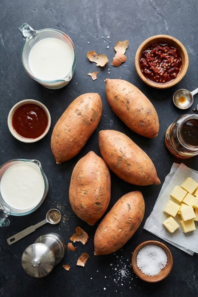 Alton Brown Chipotle Smashed Sweet Potatoes Recipe
