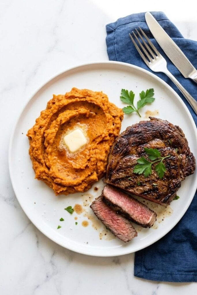 Alton Brown Chipotle Smashed Sweet Potatoes Recipe