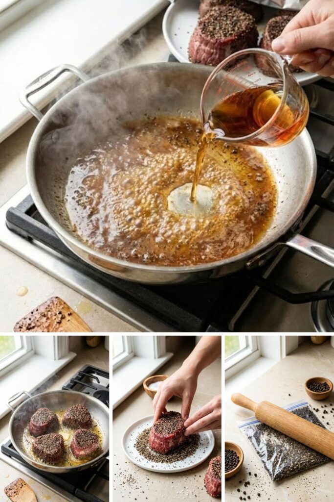 Alton Brown Steak Au Poivre Recipe