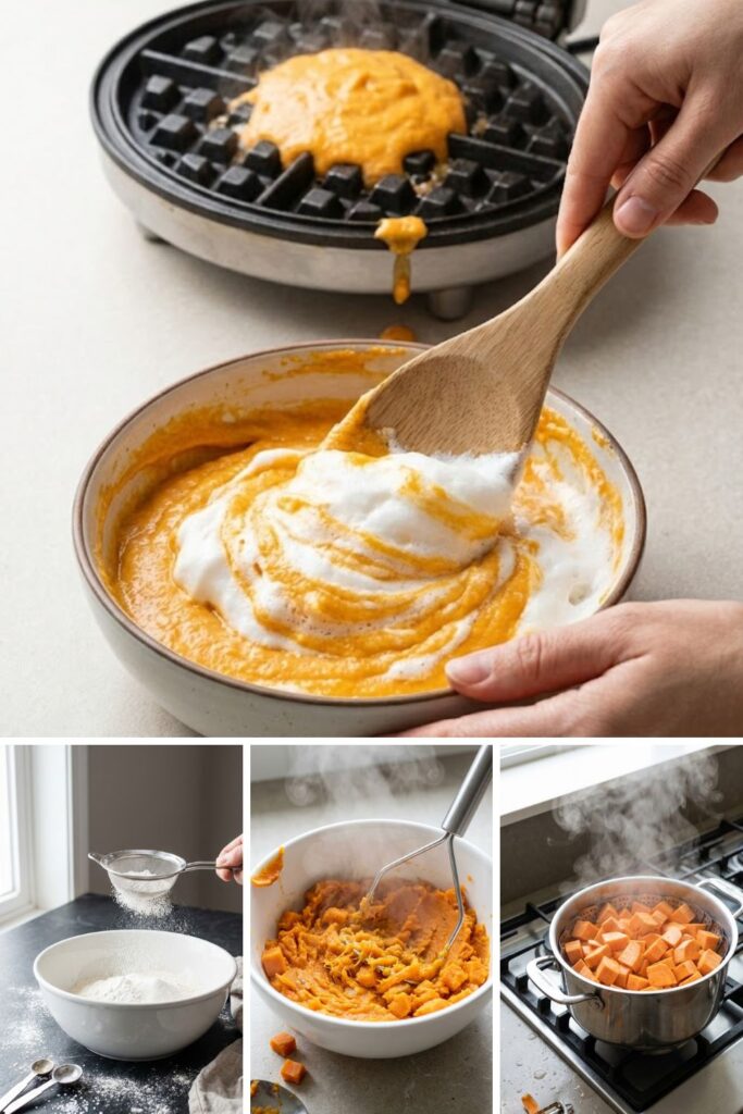 Alton Brown Sweet Potato Waffles Recipe