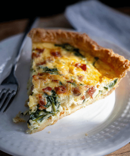 Paula Deen Spinach and Bacon Quiche Recipe