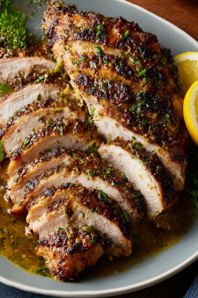 Bobby Flay Brined Turkey Breast with Spanish Spice Rub and Sour Orange Sauce Recipe
