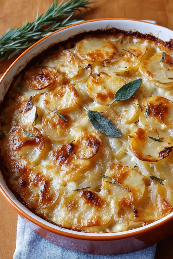 Bobby Flay Caramelized Vidalia Onion and Potato Gratin Recipe