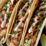 Bobby Flay Chicken Tacos with Grilled Poblanos & BBQ Onions Recipe