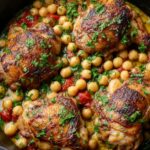 Bobby Flay Chicken and Chickpea Tagine with Apricots and Harissa Sauce