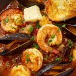 Bobby Flay Fulton Fish Market Cioppino with Sourdough Croutons Recipe