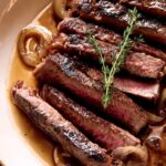 Bobby Flay Grilled Steak and Vidalia Onions with Mustard-Worcestershire Vinaigrette Recipe