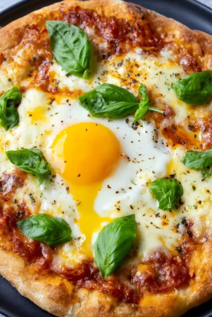 Bobby Flay Margherita Pizza with a Fried Egg Recipe