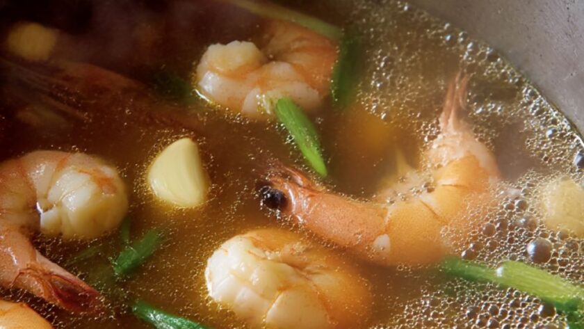 Bobby Flay Poaching Liquid for Shrimp Recipe