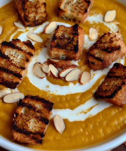 Bobby Flay Roasted Butternut Squash and Saffron Soup Recipe