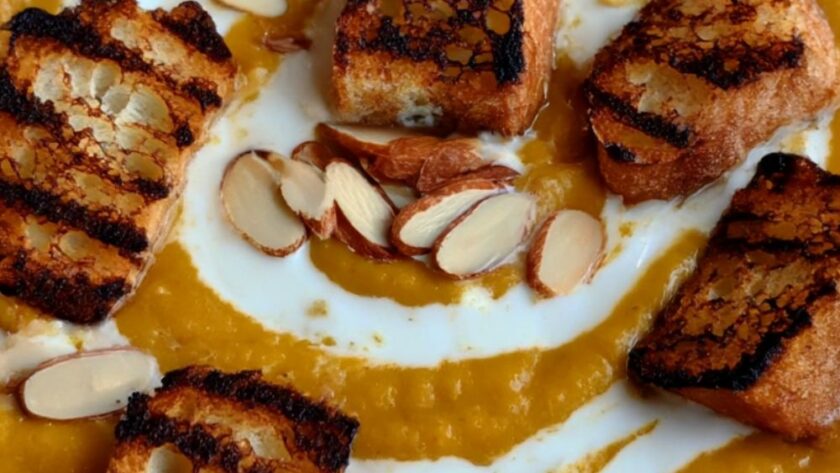 Bobby Flay Roasted Butternut Squash and Saffron Soup Recipe
