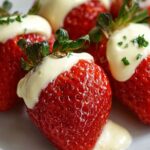Bobby Flay Strawberries Filled with “Clotted” Cream Recipe
