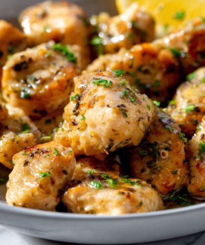 Bobby Flay Lemon Garlic Chicken Bites Recipe