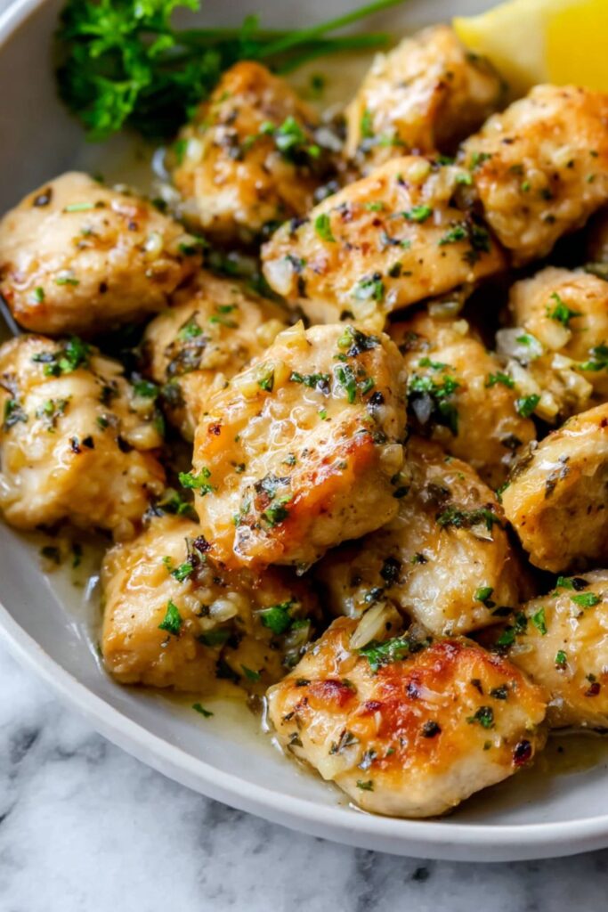 Bobby Flay Lemon Garlic Chicken Bites Recipe