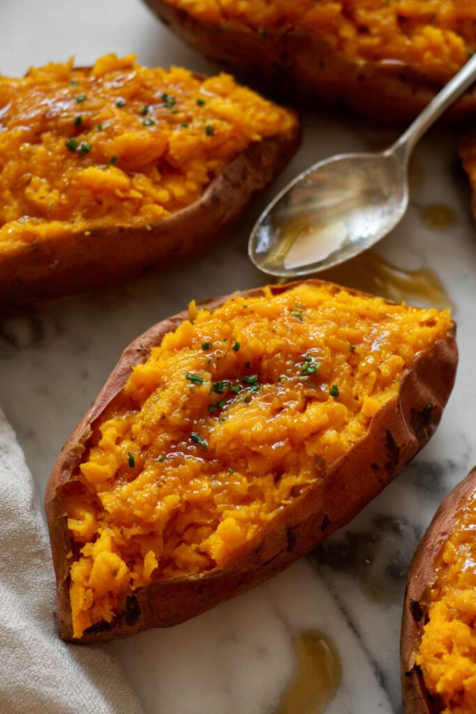 Bobby Flay Twice Baked Sweet Potatoes Recipe