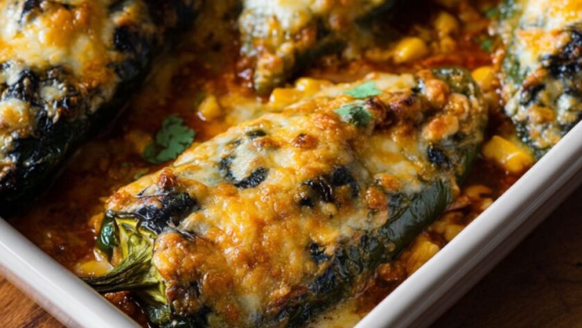 Bobby Flay Stuffed Poblano Peppers Recipe