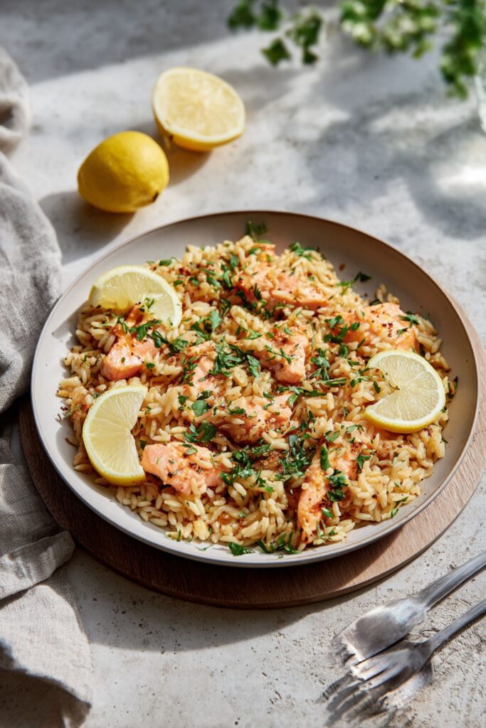 Joanna Gaines Salmon and Orzo Recipe