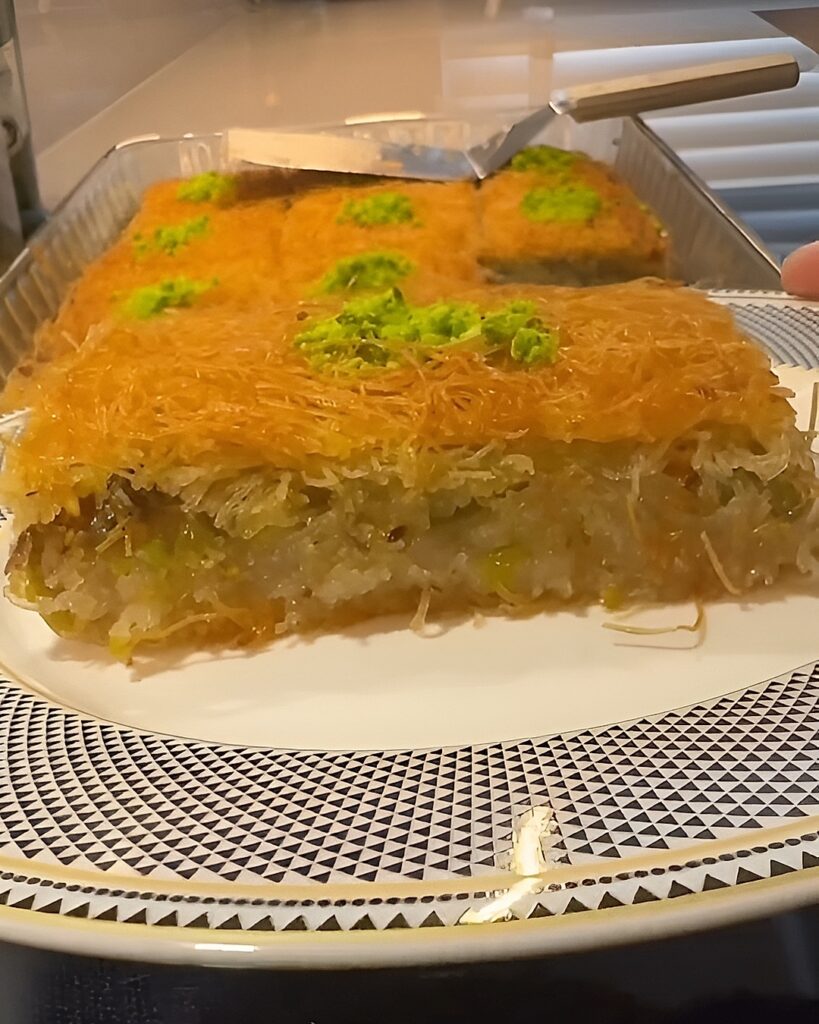 Pressed Kadayif with Pistachios (Basma Kadayıf)